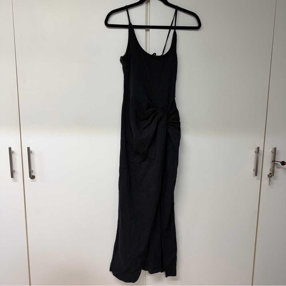 Free People Beachy Black Midi Dress